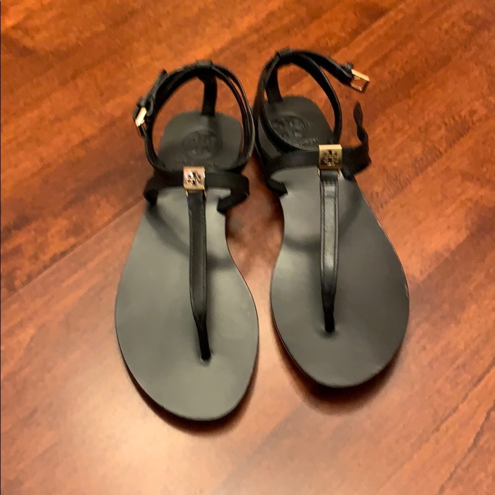 Tory Burch Tricia Black Thong Sandal